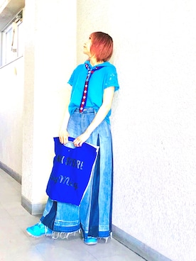 漆黒のぷりんきぃ🌙*.。★*゚さん(レディース・153cm)の夏コーディネート