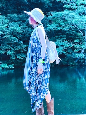 「Abercrombie&Fitch（アバークロンビーアンドフィッチ）のアイテム（タンクトップ）」を使った、漆黒のぷりんきぃ🌙*.｡★*ﾟさん（レディース・153cm）の夏コーディネート