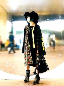 「ankoROCK（アンコロック）のアイテム（帽子）」を使った、漆黒のぷりんきぃ🌙*.｡★*ﾟさん（レディース・153cm）の秋コーディネート