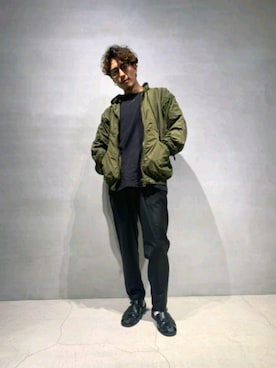 「DIESEL」｜「アイテム（ブルゾン）」を使った、ＡＯＫＩさん（メンズ・169cm）の春コーディネート