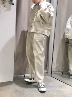 「アイテム（カバーオール）」を使った、chihoさん（レディース・151cm）の冬コーディネート