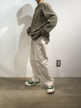 「ワッフル」｜「アイテム（スニーカー）」を使った、chihoさん（レディース・151cm）の冬コーディネート