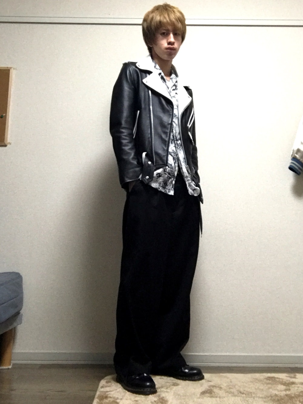 MANIERAのライダースジャケットを使ったメンズ人気ファッション 