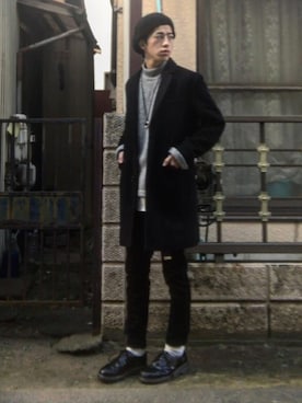 「UNIQLO（ユニクロ）のWOMEN ウルトラストレッチジーンズ（デニムパンツ）」を使った、こう『今日から相互フォロー』さん（メンズ・170cm）の冬コーディネート