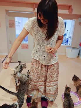 「Eddie Bauer（エディーバウアー）のアイテム（Tシャツ/カットソー）」を使った、suzannumisakiさん（レディース・174cm）の冬コーディネート