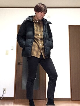 「niko and...（ニコアンド）のアイテム（ナイロンジャケット）」を使った、kosuke★さん（メンズ・180cm）の冬コーディネート
