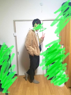 「COMME CA ISM（コムサイズム）のアイテム（ブルゾン）」を使った、kosuke★さん（メンズ・180cm）の冬コーディネート