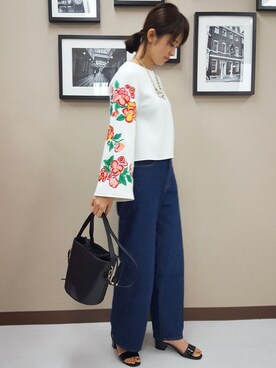 「BACKS（バックス）のアイテム（パンツ）」を使った、yori☺︎︎さん（レディース・161cm）の夏コーディネート