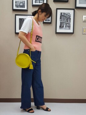 「BACKS（バックス）のアイテム（パンツ）」を使った、yori☺︎︎さん（レディース・161cm）の夏コーディネート