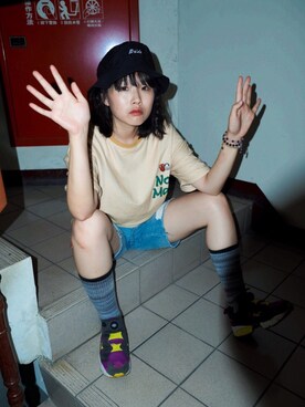 「B-SIDE（ビーサイド）のアイテム」を使った、Annaさん（レディース・158cm）の秋コーディネート