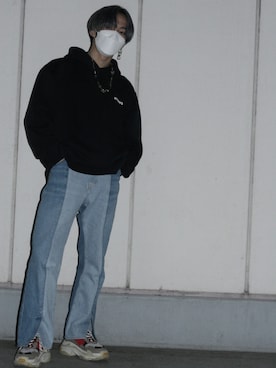 「vetements」｜「アイテム（アクセサリー）」を使った、  𝓣𝓪𝓴𝓮𝓻𝓾さん（メンズ・165cm）の春コーディネート