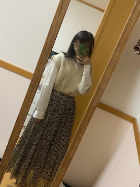 「SpRay PREMIUM（スプレイプレミアム）のアイテム（スカート）」を使った、唯奈さん（レディース・160cm）の冬コーディネート
