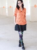 H&M | watercolour abstract leggings(連褲襪)