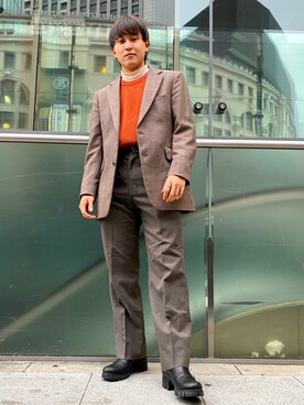 「GIVENCHY（ジバンシイ）のアイテム（ジャケット/アウター）」を使った、SHOさん（メンズ・168cm）の冬コーディネート
