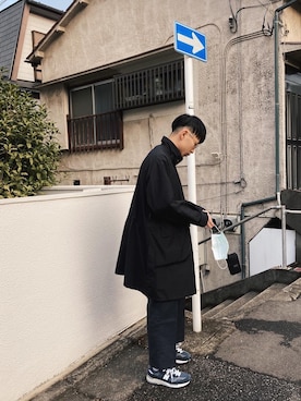 「WISM（ウィズム）のアイテム」を使った、tetsu_kaoさん（メンズ・165cm）の冬コーディネート