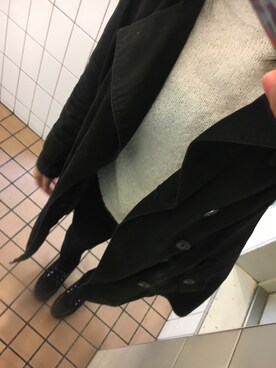 「TAKEO KIKUCHI（タケオキクチ）のアイテム（トレンチコート）」を使った、REINAさん（レディース・162cm）の秋コーディネート