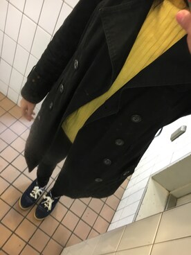「TAKEO KIKUCHI（タケオキクチ）のアイテム（トレンチコート）」を使った、REINAさん（レディース・162cm）の秋コーディネート