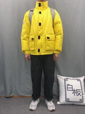 「工装」｜🇨🇳我是白板呀さん（メンズ・174cm）の冬コーディネート