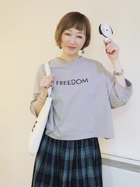 「アイテム（ピアス（両耳用））」を使った、aoさん（レディース・169cm・40代）の秋コーディネート