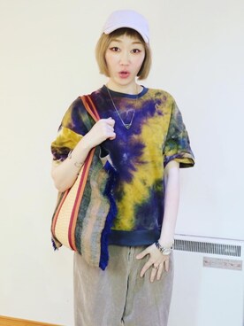 「Marc by Marc Jacobs（マークバイマークジェイコブス）のアイテム（アナログ腕時計）」を使った、aoさん（レディース・169cm）の夏コーディネート