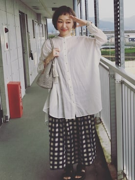 「アイテム（ピアス（両耳用））」を使った、aoさん（レディース・169cm・40代）の夏コーディネート