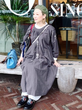 「アイテム（ピアス（両耳用））」を使った、aoさん（レディース・169cm・40代）の秋コーディネート