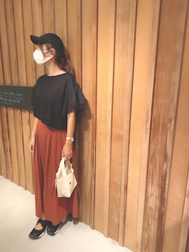 「スカーチョコーデ」｜miiさん（レディース・164cm）の秋コーディネート