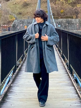 「Domon（ドモン）のアイテム」を使った、yushiさん（メンズ・174cm）の冬コーディネート