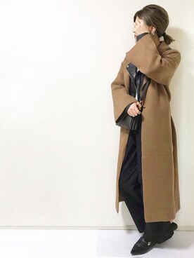「Aco Design（アコデザイン）のアイテム（トップス）」を使った、erina さん（レディース・165cm）の冬コーディネート