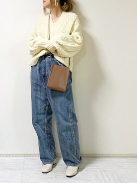 「SESTO（セスト）のストレッチフィットソックスブーツ（ブーツ）」を使った、erina さん（レディース・165cm）の冬コーディネート
