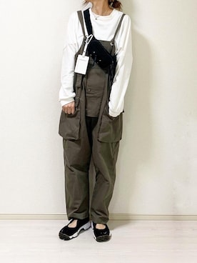 「reca（レカ）のゆったりラフな着心地◆超ビッグシルエットカットソー（Tシャツ/カットソー）」を使った、erina さん（レディース・165cm）の秋コーディネート