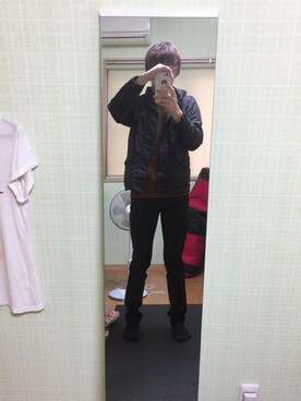 「HYSTERIC GLAMOUR（ヒステリックグラマー）のアイテム（ナイロンジャケット）」を使った、G yutoさん（メンズ・177cm）の冬コーディネート