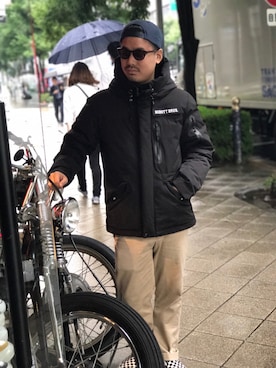 「schott（ショット）のSchott/ショット/2TONE SNORKEL DOWN PARKA/ツートーン シュノーケル ダウンパーカー（ダウンジャケット/コート）」を使った、wakiさん（メンズ・165cm）の秋コーディネート