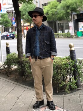 「schott（ショット）のSchott/ショット/URBAN CHINO PANTS/アーバン チノパンツ（チノパンツ）」を使った、wakiさん（メンズ・165cm）の秋コーディネート