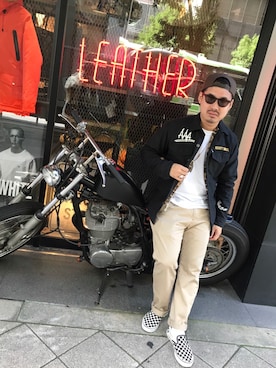 「schott（ショット）のSchott/ショット/URBAN CHINO PANTS/アーバン チノパンツ（チノパンツ）」を使った、wakiさん（メンズ・165cm）の秋コーディネート