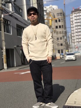 「schott（ショット）のSchott/ショット/URBAN CHINO PANTS/アーバン チノパンツ（チノパンツ）」を使った、wakiさん（メンズ・165cm）の秋コーディネート