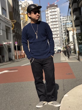 「schott（ショット）のSchott/ショット/URBAN CHINO PANTS/アーバン チノパンツ（チノパンツ）」を使った、wakiさん（メンズ・165cm）の秋コーディネート