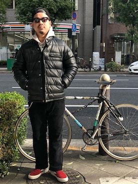 「MADE IN USA（メイドインユーエスエー）のアイテム（ジャケット/アウター）」を使った、wakiさん（メンズ・165cm）の冬コーディネート