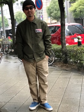 「schott（ショット）のSchott/ショット/URBAN CHINO PANTS/アーバン チノパンツ（チノパンツ）」を使った、wakiさん（メンズ・165cm）の冬コーディネート