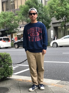 「schott（ショット）のSchott/ショット/URBAN CHINO PANTS/アーバン チノパンツ（チノパンツ）」を使った、wakiさん（メンズ・165cm）の秋コーディネート