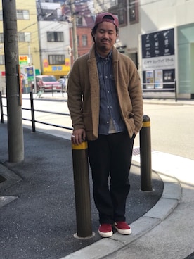 「schott（ショット）のSchott/ショット/URBAN CHINO PANTS/アーバン チノパンツ（チノパンツ）」を使った、wakiさん（メンズ・165cm）の秋コーディネート