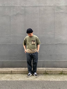 「Schott(ショット)のアイテム(パンツ)」を使った、wakiさん(メンズ・165cm)の春コーディネート