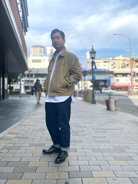 「アイテム（ブルゾン）」を使った、wakiさん（メンズ・165cm・30代）の冬コーディネート