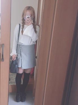 「しまむら（シマムラ）のアイテム（ブーティ）」を使った、snさん（レディース・153cm）の春コーディネート