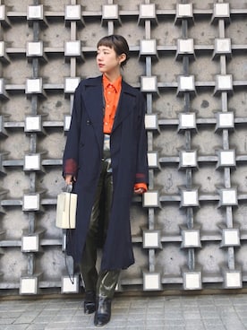 「TOGA（トーガ）のアイテム（ジャケット/アウター）」を使った、山口真帆さん（レディース・161cm）の冬コーディネート