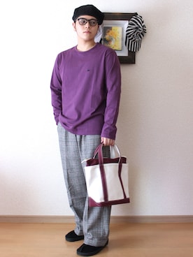 「Scye（サイ）のアイテム（Tシャツ/カットソー）」を使った、Masa Inagakiさん（メンズ・165cm）の秋コーディネート