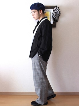 「NAISSANCE（ネサンス）のアイテム（帽子）」を使った、Masa Inagakiさん（メンズ・165cm）の秋コーディネート