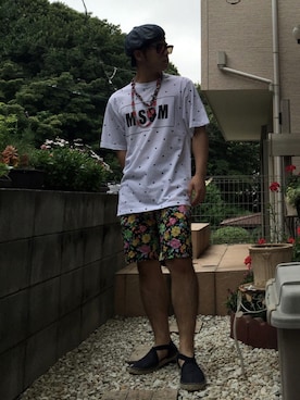 「URBAN RESEARCH（アーバンリサーチ）のアイテム（サンダル）」を使った、Masa Inagakiさん（メンズ・165cm）の夏コーディネート