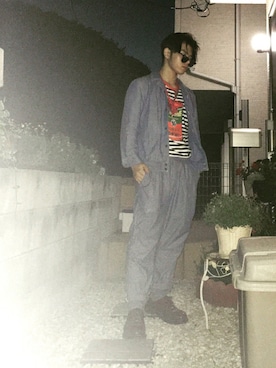 「Dr. Martens（ドクターマーチン）のDr.Martens (ドクターマーチン)/1461 3EYE GIBSON SHOES（その他シューズ）」を使った、Masa Inagakiさん（メンズ・165cm）の夏コーディネート