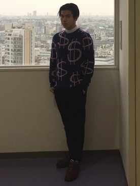 「Dr. Martens（ドクターマーチン）のDr.Martens (ドクターマーチン)/1461 3EYE GIBSON SHOES（その他シューズ）」を使った、Masa Inagakiさん（メンズ・166cm）の春コーディネート